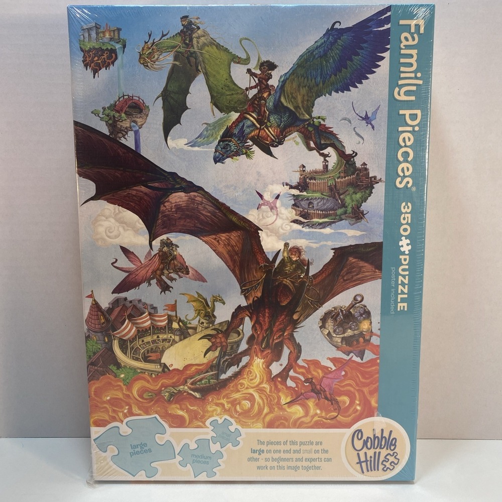 Dragon Flight by Chris Seaman Cobblehill Puzzles Multi Size 350 Piece NEW
